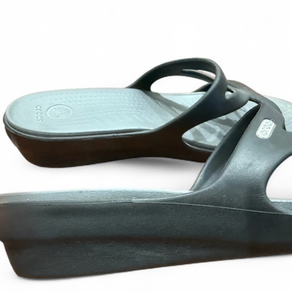 Crocs Women's Sandals Size 10 Black - Picture 5 of 7